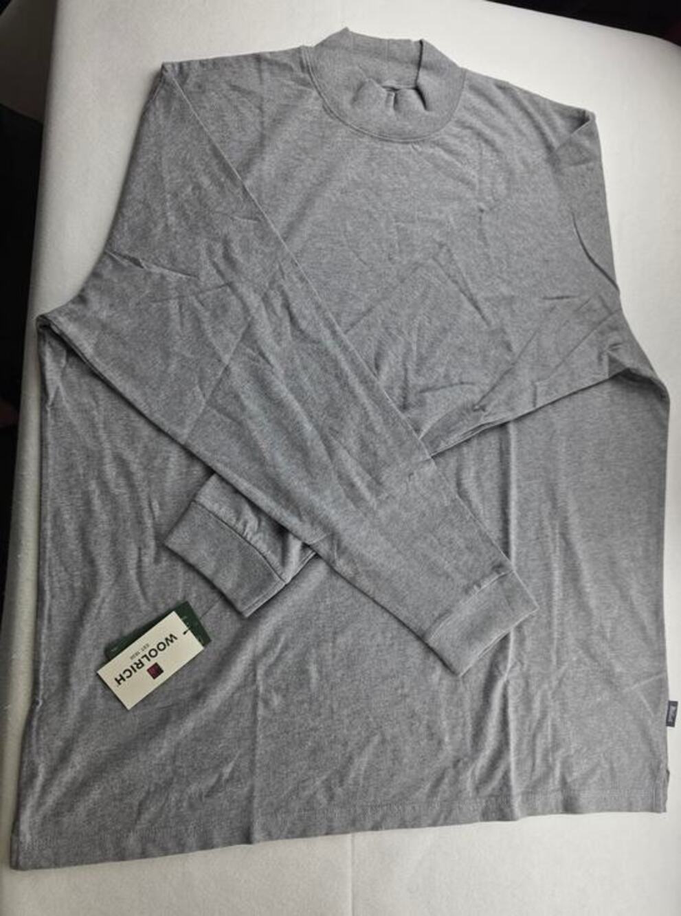 Woolrich Mens Gray Mock Neck Cotton Long Sleeve Top Size XXL NWT